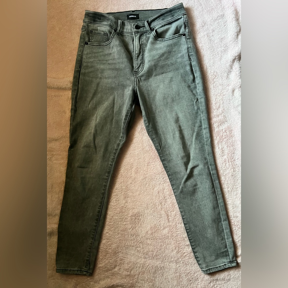 Grey Express Skinny/High-Rise Jeans